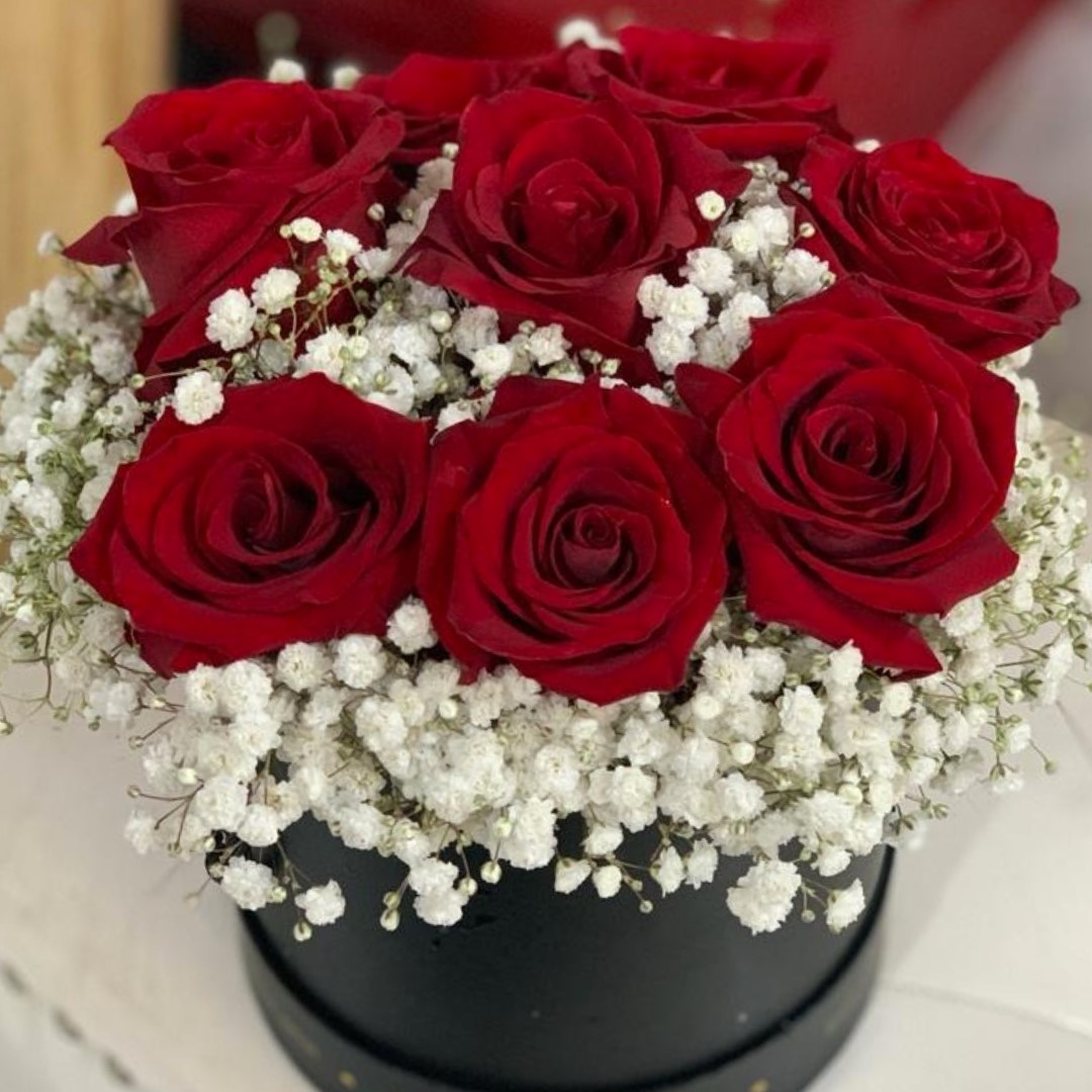 Caixa Rosas Vermelhas